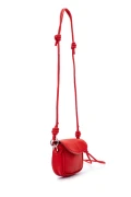 کیف زنانه دوشی با جزئیات گره‌ای قابل تنظیم مدل جونو قرمز