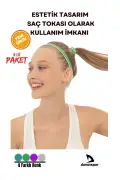 بسته ۴ عددی بند موی سیلیکونی ضد لغزش ورزشی با ۴ رنگ مختلف