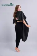 پیشبند آرایشگری حرفه‌ای ضد آب و با قابلیت عدم جذب مو با دو قلاب و سه دوخت