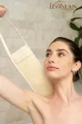 کیسه ماساژ و لایه‌برداری از الیاف کدو تنبل ۱۰۰% طبیعی فرم بلند مناسب برای تمام انواع پوست