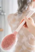 برس دو طرفه دوش و ماساژ سیلیکونی - برس تمیزکننده بدن با دسته