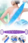 لیف حمام سیلیکونی دوطرفه برای شستشوی کل بدن (صورت، پشت، دست و پا) 60CMX11CM
