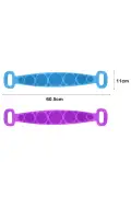 لیف حمام سیلیکونی دوطرفه برای شستشوی کل بدن (صورت، پشت، دست و پا) 60CMX11CM