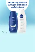 ژل دوش نرم کننده کرم ۷۵۰ میلی لیتر، ویتامین C و E، روغن بادام، مرطوب کننده، با هدیه پنبه