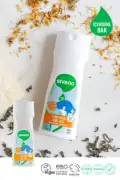 ژل دوش 100% طبیعی تنظیم‌کننده سبوم آرامش‌بخش با عصاره گل همیشه‌بهار، بابونه و چای سبز 300 میلی‌لیتر