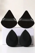 پک ۴ عددی اپلیکاتور پودر فونداسیون سیاه حرفه‌ای و کرم بی‌بی