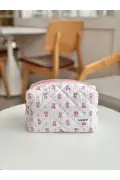 کیف آرایش طرح خرس صورتی - سایز بزرگ