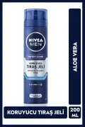 ژل اصلاح محافظ و مراقبت مردانه 200ml، آلوئه ورا، نرم کننده ریش، خنک کننده