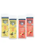 ژل دوش شیر وانیل ارگانیک ۴۰۰ میلی لیتر x2 + ژل دوش هلو سفید و نکتارین ۴۰۰ میلی لیتر x2