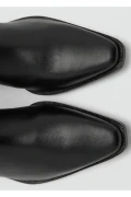 بوت چرم نیمه پاشنه‌دار