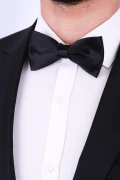 پاپیون ساتن مشکی ساده