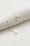گردنبند نقره 925 مدل قلب با حروف زنانه
