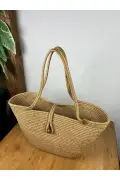 کیف ساحلی جوت حصیری با دانه‌های هاوانا - به سبک خود و به جهان کمک کنید!