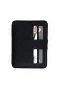 کیف کارت چرمی سیاه شلبی