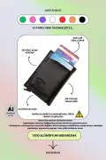 کیف پول اتوماتیک کشویی سیاه آدلینا یونیسکس (7CMX10CM)