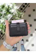 کیف کارت آکاردئونی با جیب شناسایی مخصوص شخصی مردانه 8600 از جنس چرم طبیعی - سیاه