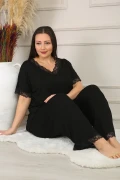 ست پیژامه مشکی زنانه سایز بزرگ