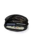 کیف دستی و بغل‌دستی مردانه مشکی لوکس با کمربند