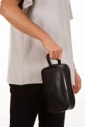 کیف دستی اصلاح مردانه چرم وگان مشکی