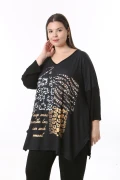 تونیک بزرگ سایز با طرح زنانه