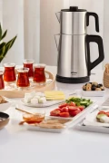 چای‌ساز AR3129 دمیند 1800 وات، ظرفیت 1 لیتر، استیل