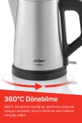 چای‌ساز AR3129 دمیند 1800 وات، ظرفیت 1 لیتر، استیل