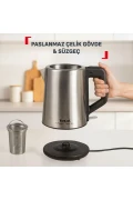 چای‌ساز 1650 وات با بدنه استیل ضد زنگ مگیک تی ایکس ال - اینوکس