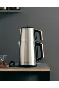 چای‌ساز و کتری استیل CMK 6010 سیاه-مس