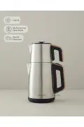چای‌ساز و کتری استیل CMK 6010 سیاه-مس