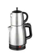 کتری و چای‌ساز استیل ضد زنگ STM-5827 دو در یک