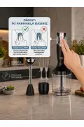 ست مخلوط کن استیل ضد زنگ 900 وات ترینیته، خردکن و همزن، مشکی