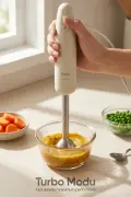 مخلوط کن دستی استیل با تیغه‌های تند 1000 وات کرم FR-HB271 ملینا