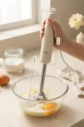 مخلوط کن دستی استیل با تیغه‌های تند 1000 وات کرم FR-HB271 ملینا