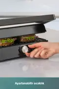 دستگاه توست و گریل با بدنه چدنی ۴ تکه گریلینت ۱۳۴۹H Inox ۲۰۰۰W