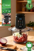 خردکن غذا KC-8250 | موتور قوی 500 وات و کاسه شیشه‌ای 3 لیتری و 9 تیغه تیتانیومی و صفحه لمسی