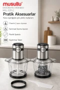 MSL-1231-2 میت مکس 2+2 لیتر خردکن با مخزن وسیع - همراه با همزن و پوست‌کن سیر 1000 وات