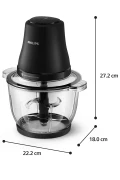 خردکن سری HR1502/00 مدل 3000، 500 وات، فناوری PowerChop، کاسه 2 لیتری، 2 تنظیم سرعت