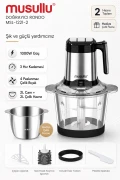 مخلوط‌کن راندو دوغریچی ۲ لیتر با مخزن استیل و شیشه‌ای مدل MSL-1221-2