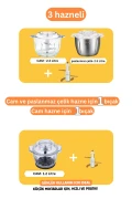 چرخ گوشت و سبزی خردکن Instantchopper 1000 PRO – 2.3 لیتر با مخزن چوبی و فولادی + 1.2 لیتر مخزن