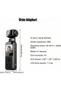 دوربین اکشن مینی 4K Ultra HD | Wi-Fi، لنز چرخشی 270°، تثبیت‌کننده EIS