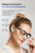 عینک هوشمند هوش مصنوعی بلوتوث 5.4 با ترجمه زنده 130+ زبان و فناوری صدای انتقال هوا IPX5 با شیشه آفتابی مغناطیسی