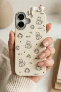 کاور سیلیکونی گوشی با طرح گربه خوابیده 3D مدل Happy Cat