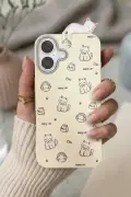 کاور سیلیکونی گوشی با طرح گربه خوابیده 3D مدل Happy Cat