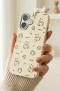 کاور سیلیکونی گوشی با طرح گربه خوابیده 3D مدل Happy Cat