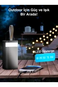 پاوربانک خورشیدی GPW-01 با ظرفیت 50.000 میلی‌آمپر ساعت – شارژ سریع 22.5 وات، دارای کابل داخلی، با صفحه نمایش LED
