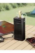 پاوربانک خورشیدی 30000mAh GPW-09 | شارژ سریع PD 22.5W | کابل Type-C و Lightning داخلی