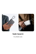 پاوربانک 20000mAh (کابل یکپارچه) خاکستری روشن