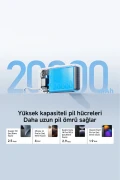 پاوربانک 20000mAh (کابل یکپارچه) خاکستری روشن