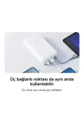 پاوربانک 20000mAh (کابل یکپارچه) خاکستری روشن