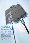 پاوربانک مگ‌سیف با پایه 10000mAh سریع قابل حمل برای آیفون 11 12 13 14 15 16 17 و سامسونگ شیائومی